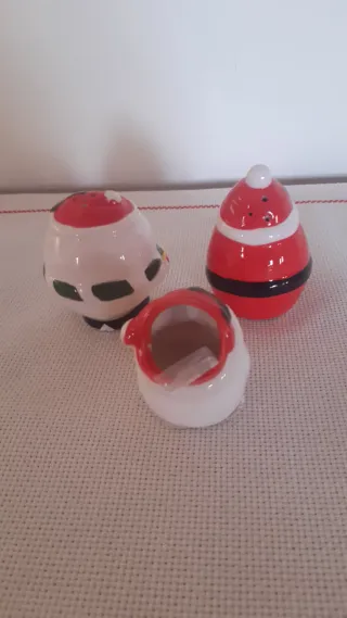Tris Babbo Natale: saliera, pepiera, stuzzicadenti