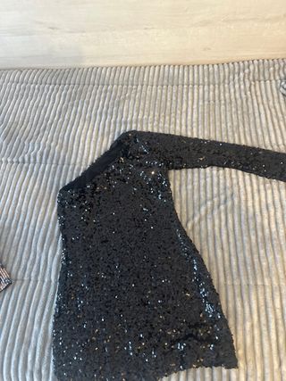 Vestido fiesta lentejuelas negro