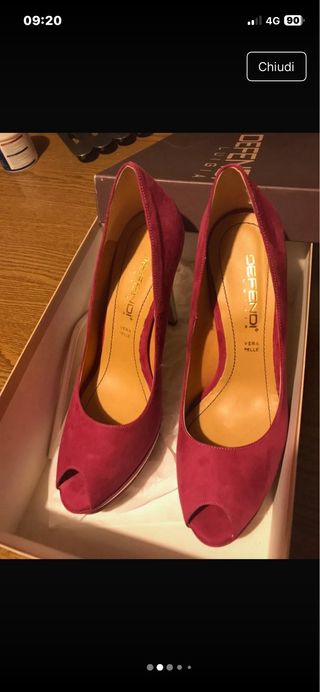 Scarpe Fuxia con tacco argento