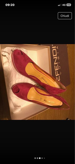 Scarpe Fuxia con tacco argento