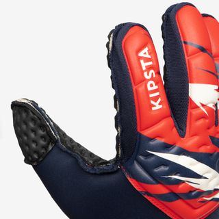 Guantes de portero de fútbol NIÑO F100 SUPERESIST rojo/azul