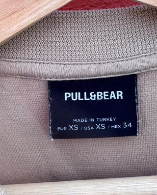 Camiseta Pull&Bear manga corta beige hombre