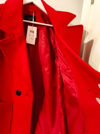 Abrigo largo a estrenar oversize rojo