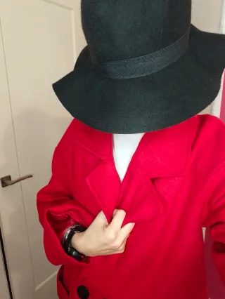 Abrigo largo a estrenar oversize rojo