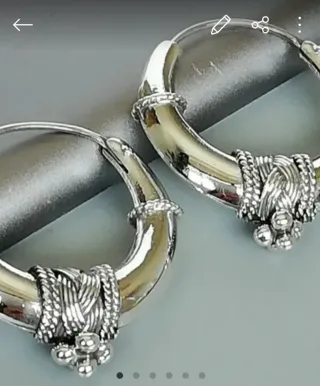 Pendientes Aro Plata Tibetana Thirtta 20mm