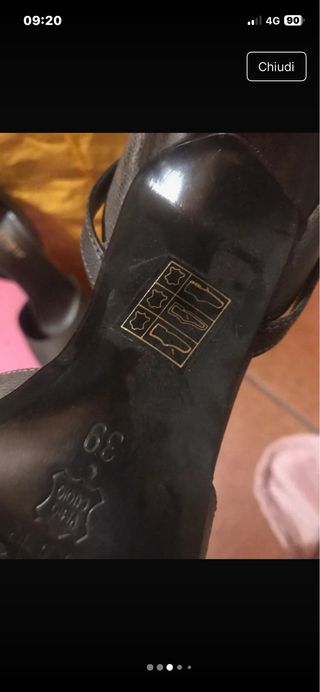 Scarpe CAFENOIR in pelle grigio scuro