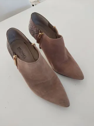 Botines Michael Kors Piel Serpiente y Ante