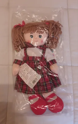 Muñeca de trapo Chiquetes a cuadros