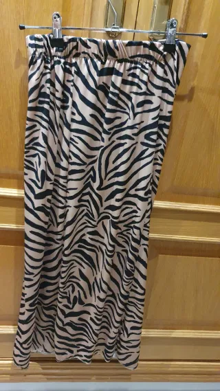 Falda larga estampado cebra