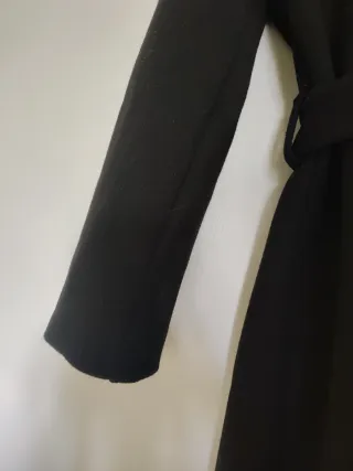 Abrigo largo negro mujer