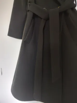 Abrigo largo negro mujer