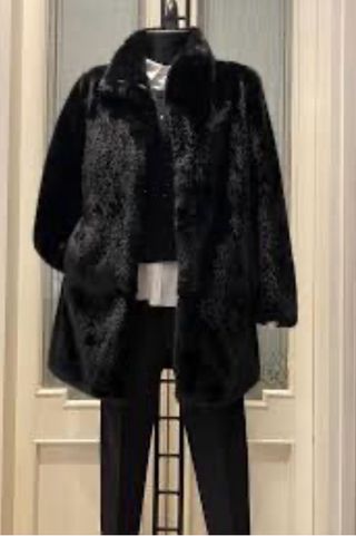 Coralise pelliccia sintetica nera