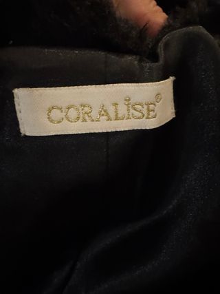 Coralise pelliccia sintetica nera