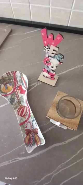 Decirazionii natalizie in legno e vetro +omaggio