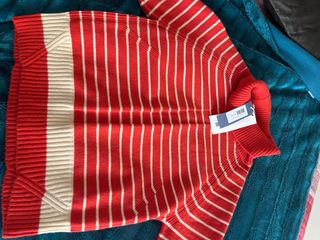 Jersey rayas naranja  y blanco talla M