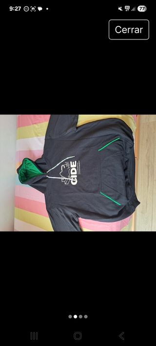 Sudadera CIDE Cooperativa Negra y Verde