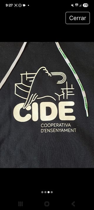 Sudadera CIDE Cooperativa Negra y Verde