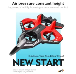 Avión Drone Rojo y Negro