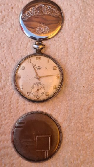 Reloj Samova Plata y Negro