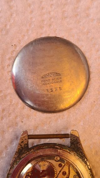 Reloj Samova Plata y Negro