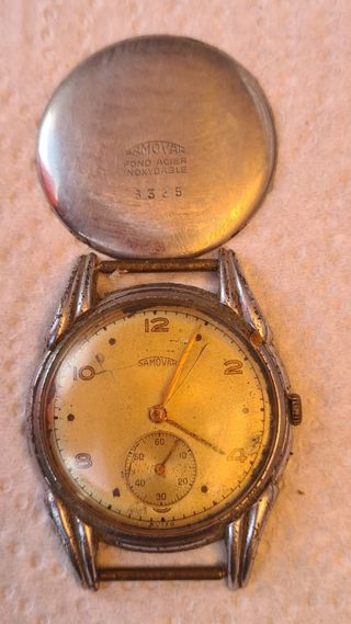 Reloj Samova Plata y Negro