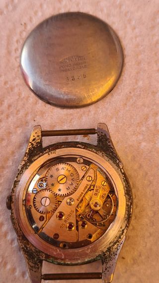 Reloj Samova Plata y Negro