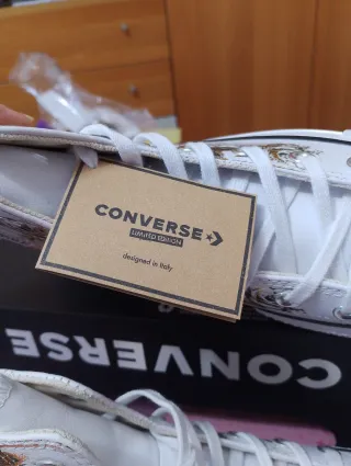 Converse Pelle Rose Oro Platform