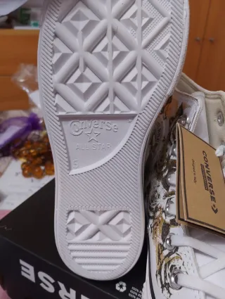 Converse Pelle Rose Oro Platform