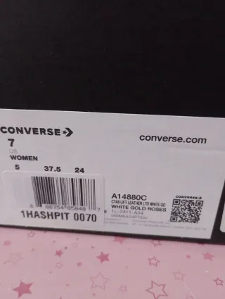 Converse Pelle Rose Oro Platform