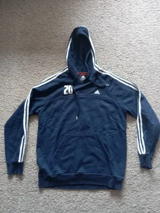 Sudadera Adidas con capucha azul marino