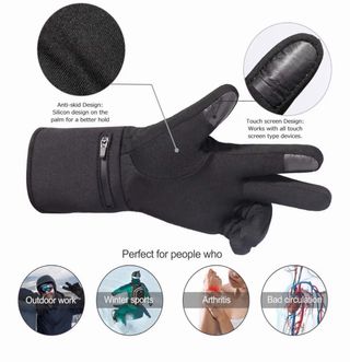 Guantes Calefactables Talla M/L Negros