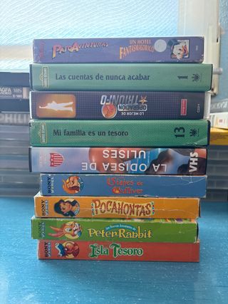Lote 8 Cintas VHS Infantiles Disney y Barrio Sésa