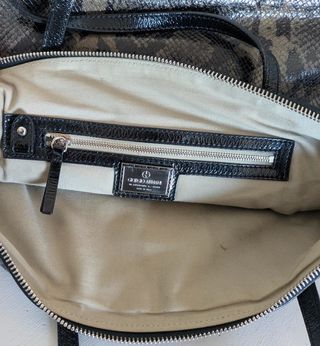 Borsa Armani Pelle Serpente Marrone Nera
