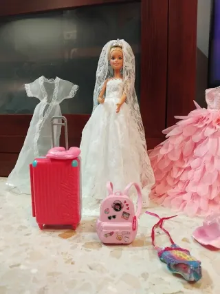 Barbie Novia con Accesorios incluye zapatos