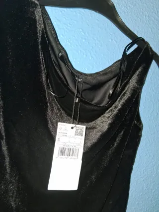 Top Mango Negro Talla S