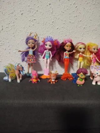 Lote Muñecas Fantasía y Animalitos