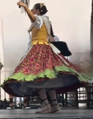 Falda Huertana Cretona baile regional