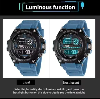 Reloj Deportivo Negro y Rojo