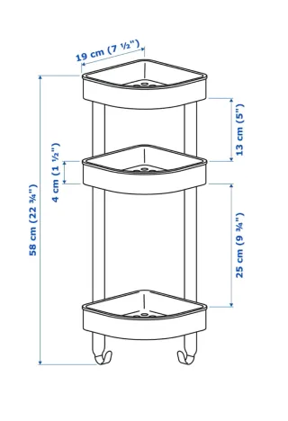 Estantería Esquina Baño Ikea Brogrund