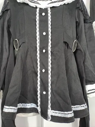 Conjunto Lolita Gótica Jirai Kei Negro y Blanco