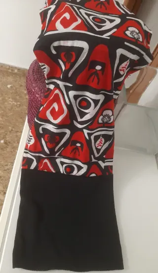 Braga polar y pañuelo largo estampado