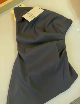 Top Zara Negro Talla S (equivale a XS)