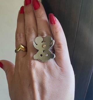 Anillo Tous Oso Acero y Oro