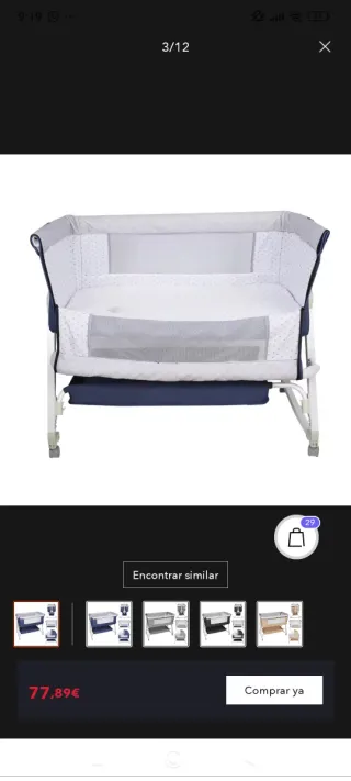 2 Cunas de colecho para bebé con colchón