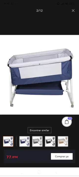 2 Cunas de colecho para bebé con colchón