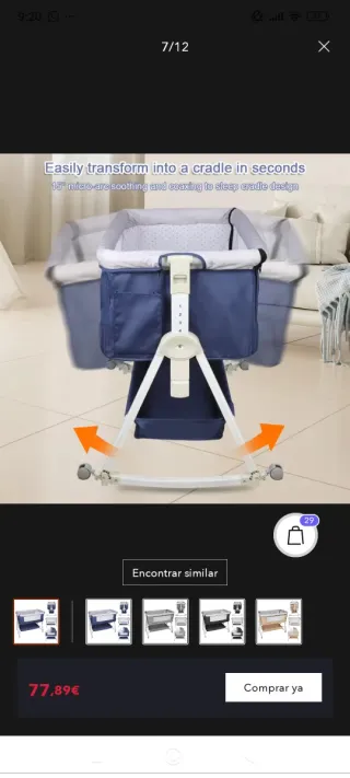 2 Cunas de colecho para bebé con colchón