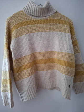 Jersey Brownie cuello alto rayas S