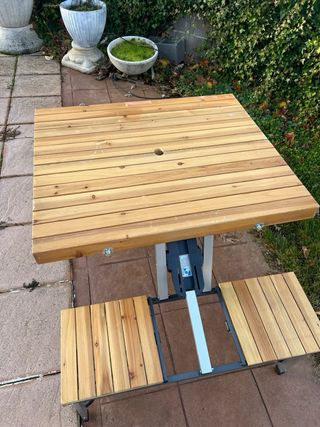 Mesa plegable madera y metal niños