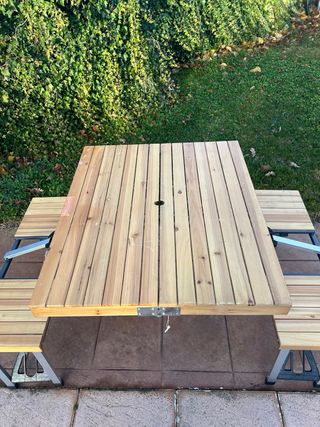 Mesa plegable madera y metal niños