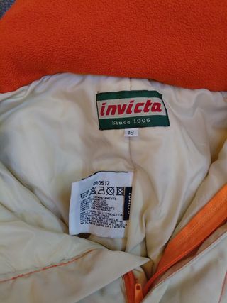 Pantalón de esquí beige con tirantes